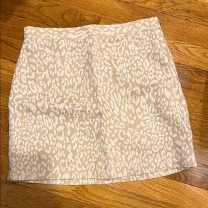 Honey Belle Tan and Cream Mini Skirt